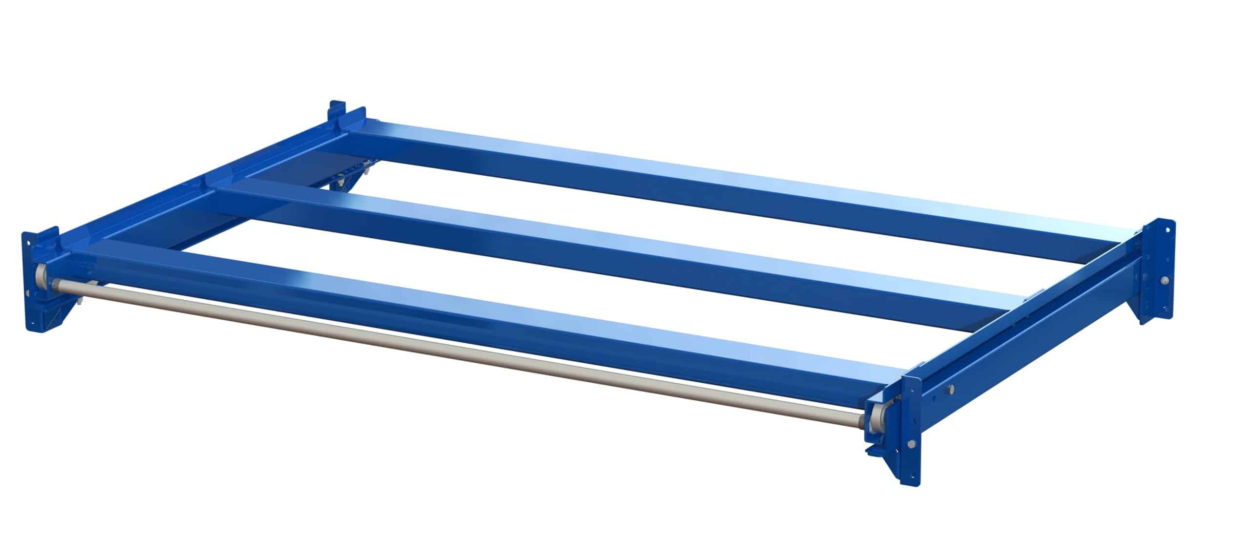 Wide upright-mounted pull-out unit, 600 kg, 70% extension, 1850 x 1200 mm, for long goods - image 2 Wide upright-mounted pull-out unit, 600 kg, 70% extension, 1850 x 1200 mm, for long goods - image 2