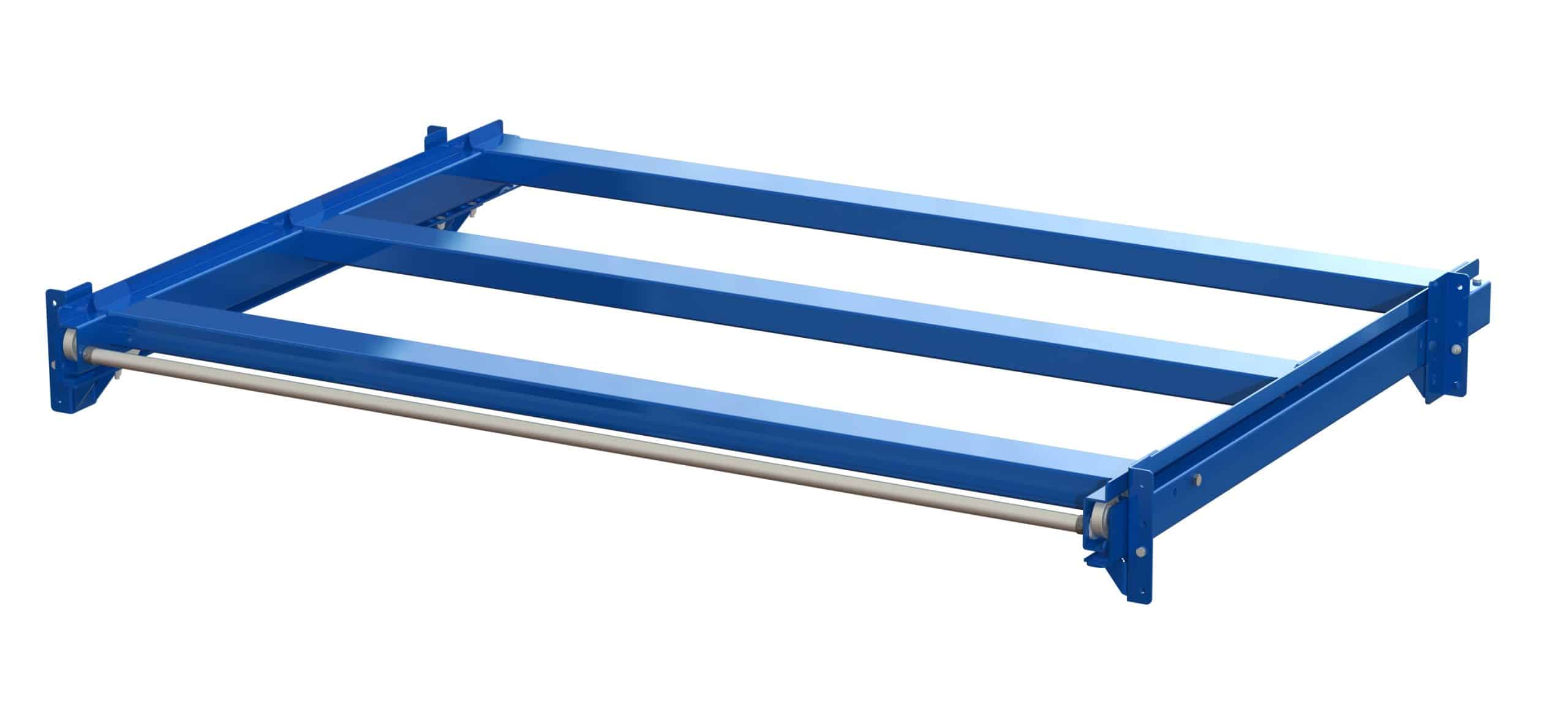 Wide upright-mounted pull-out unit, 600 kg, 70% extension, 1850 x 1300 mm, for long goods - image 2 Wide upright-mounted pull-out unit, 600 kg, 70% extension, 1850 x 1300 mm, for long goods - image 2